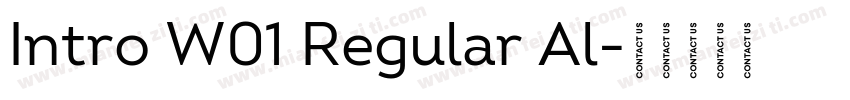 Intro W01 Regular Al字体转换